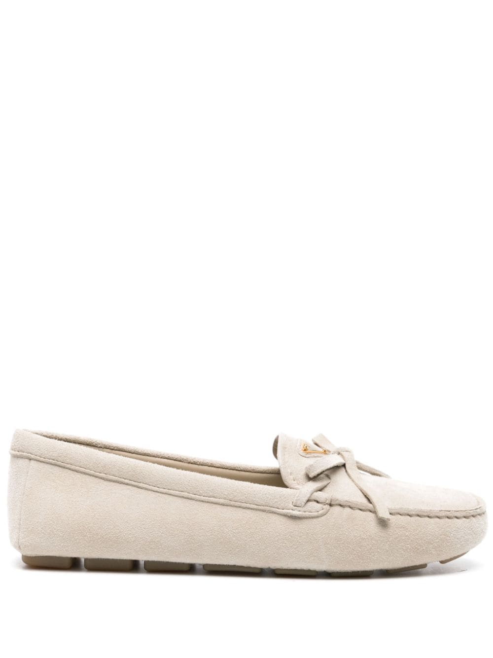 Prada Loafers met logo - Beige