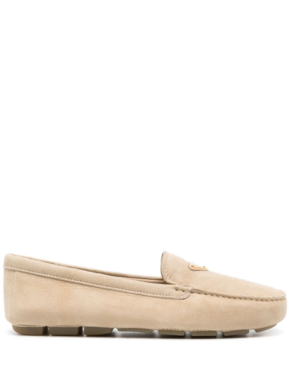 Prada Loafers met logo - Beige