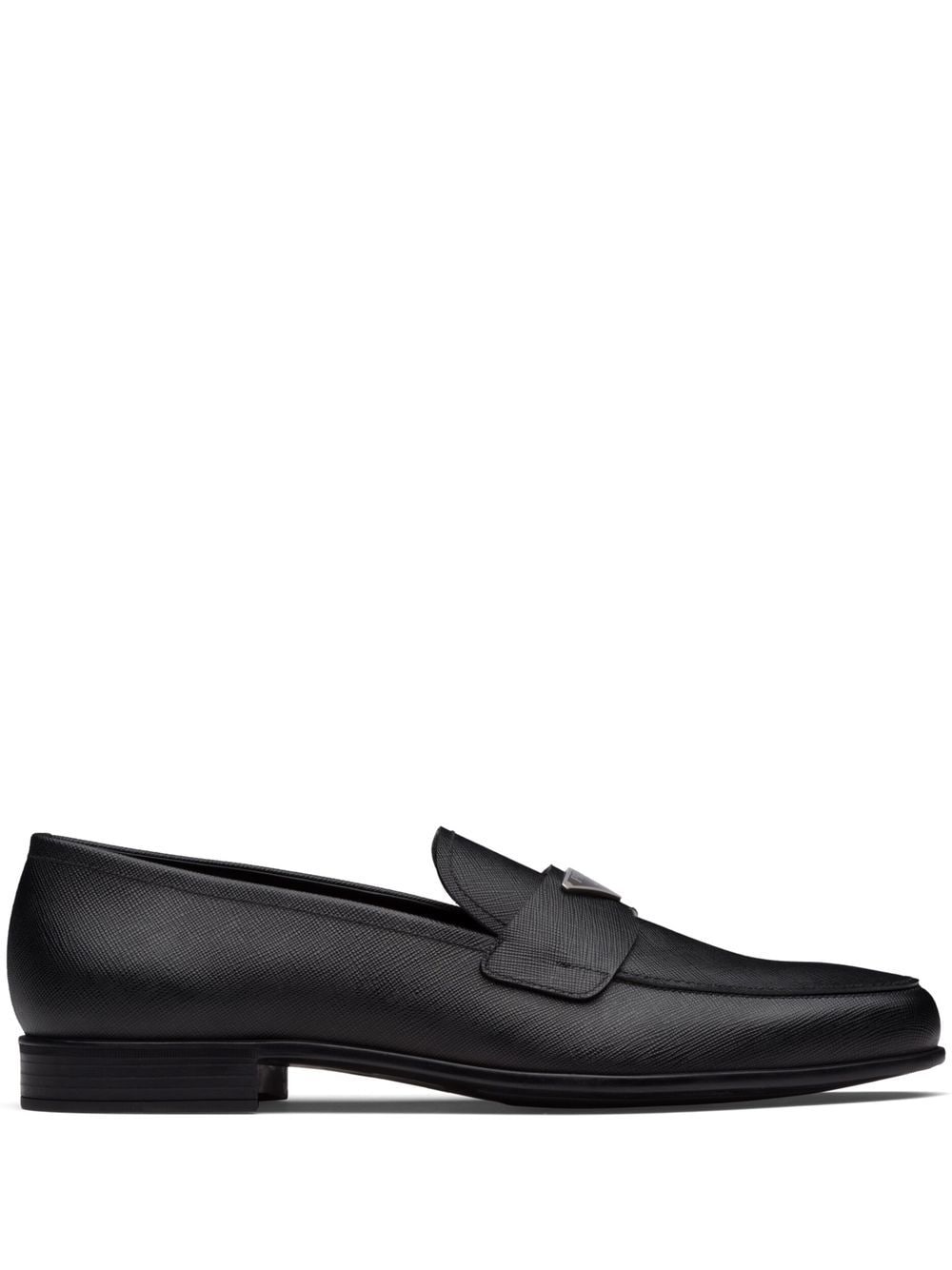 Prada Loafers met logo - Zwart