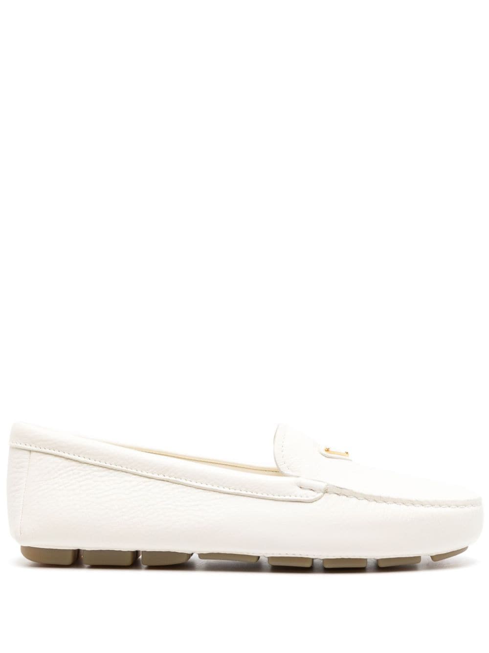 Prada Loafers met logoplakkaat - Wit