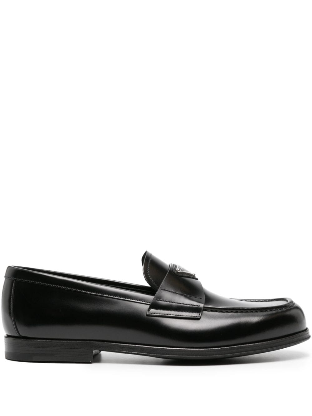 Prada Loafers met logoplakkaat - Zwart