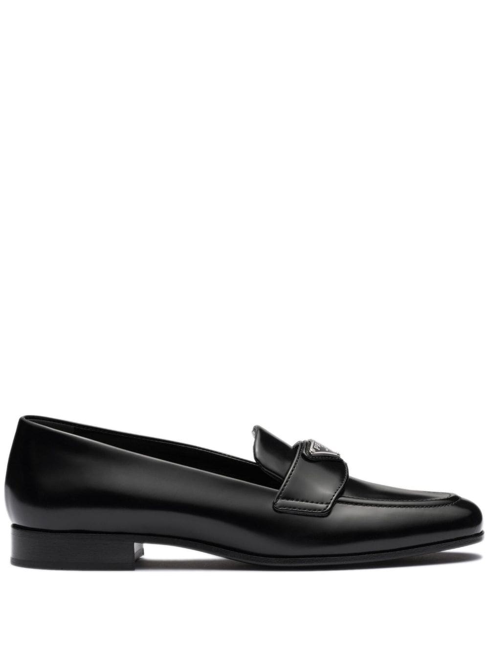 Prada Loafers met logoplakkaat - Zwart