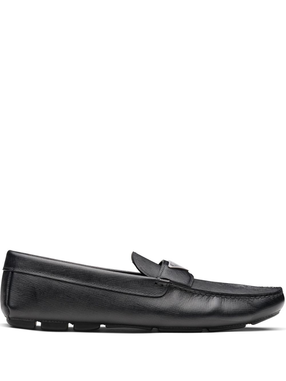 Prada Loafers met logoplakkaat - Zwart