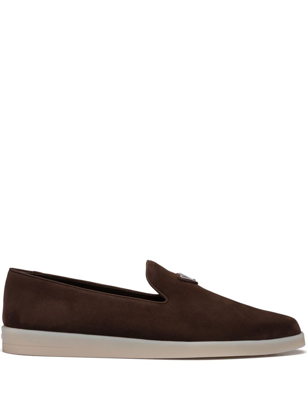 Prada Loafers met patch - Bruin