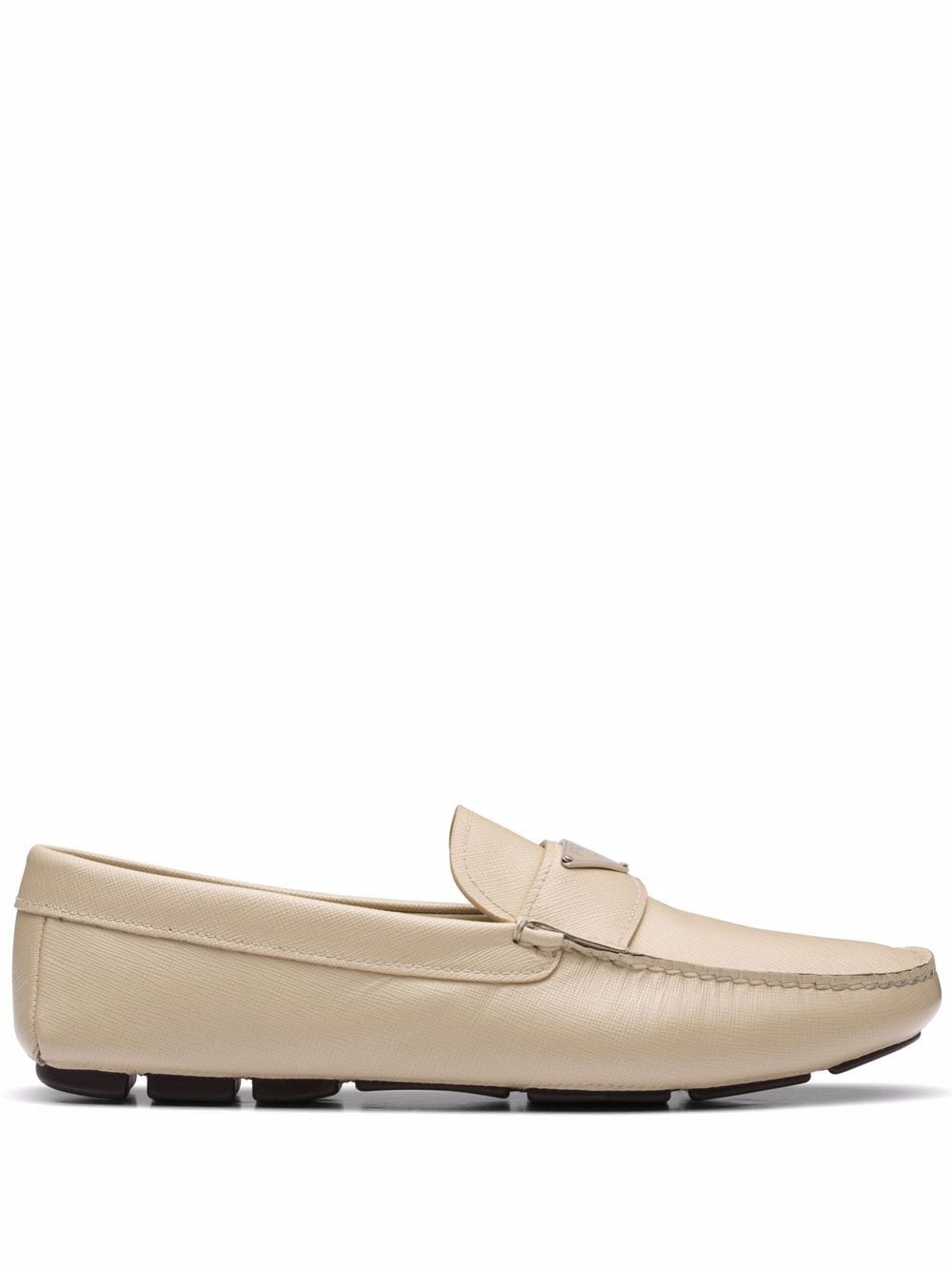 Prada Loafers met triangel logo - Beige