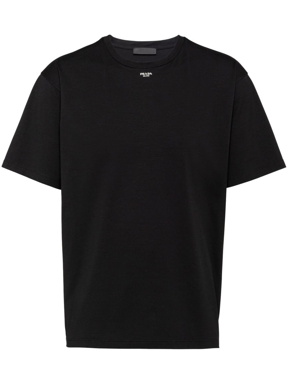 Prada T-shirt met logoprint - Zwart