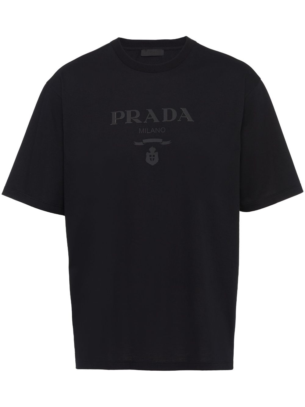 Prada T-shirt met ronde hals - Zwart