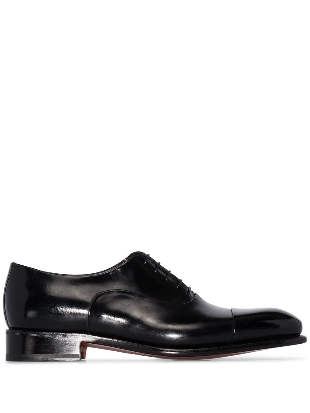 Santoni Oxford leren schoenen - Zwart