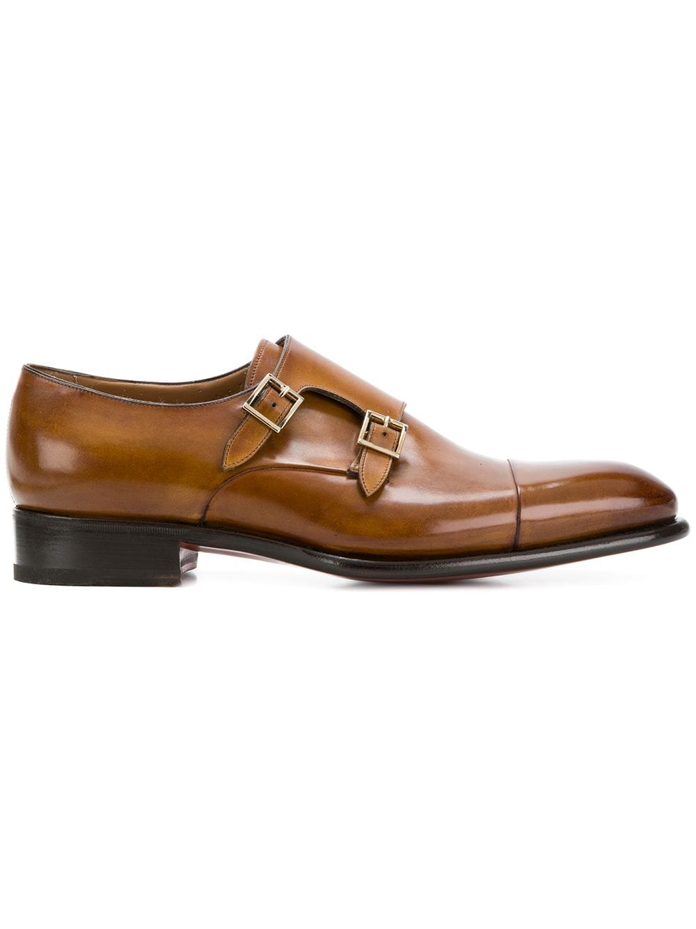 Santoni klassieke monkschoenen - Bruin