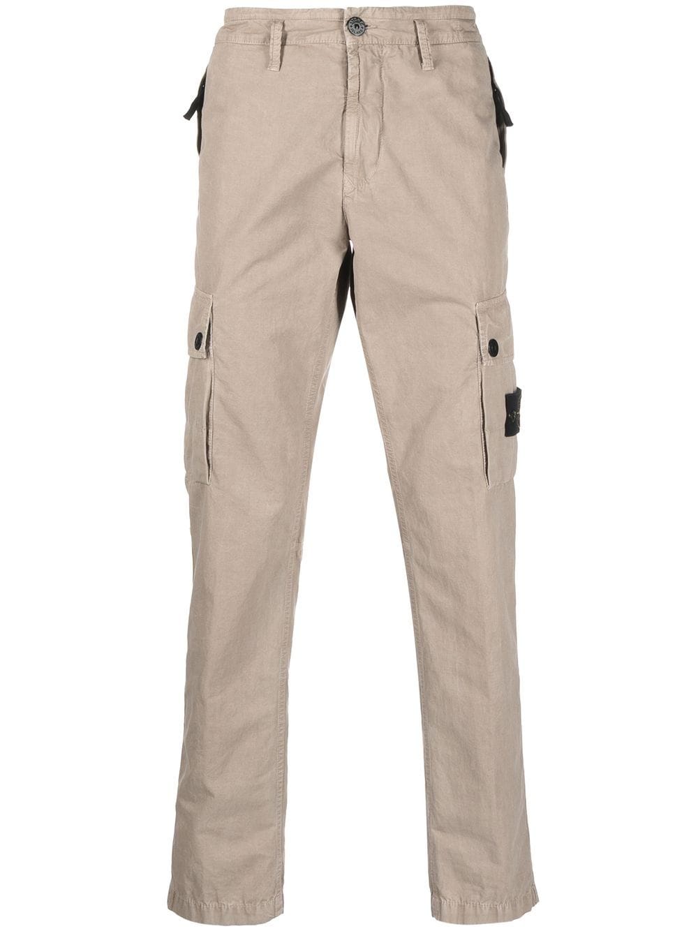 Stone Island Broek met Compass-logopatch - Beige