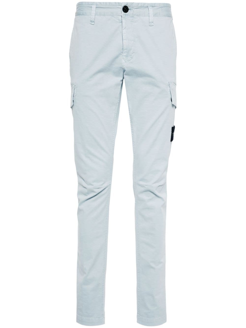 Stone Island Broek met Compass-logopatch - Blauw