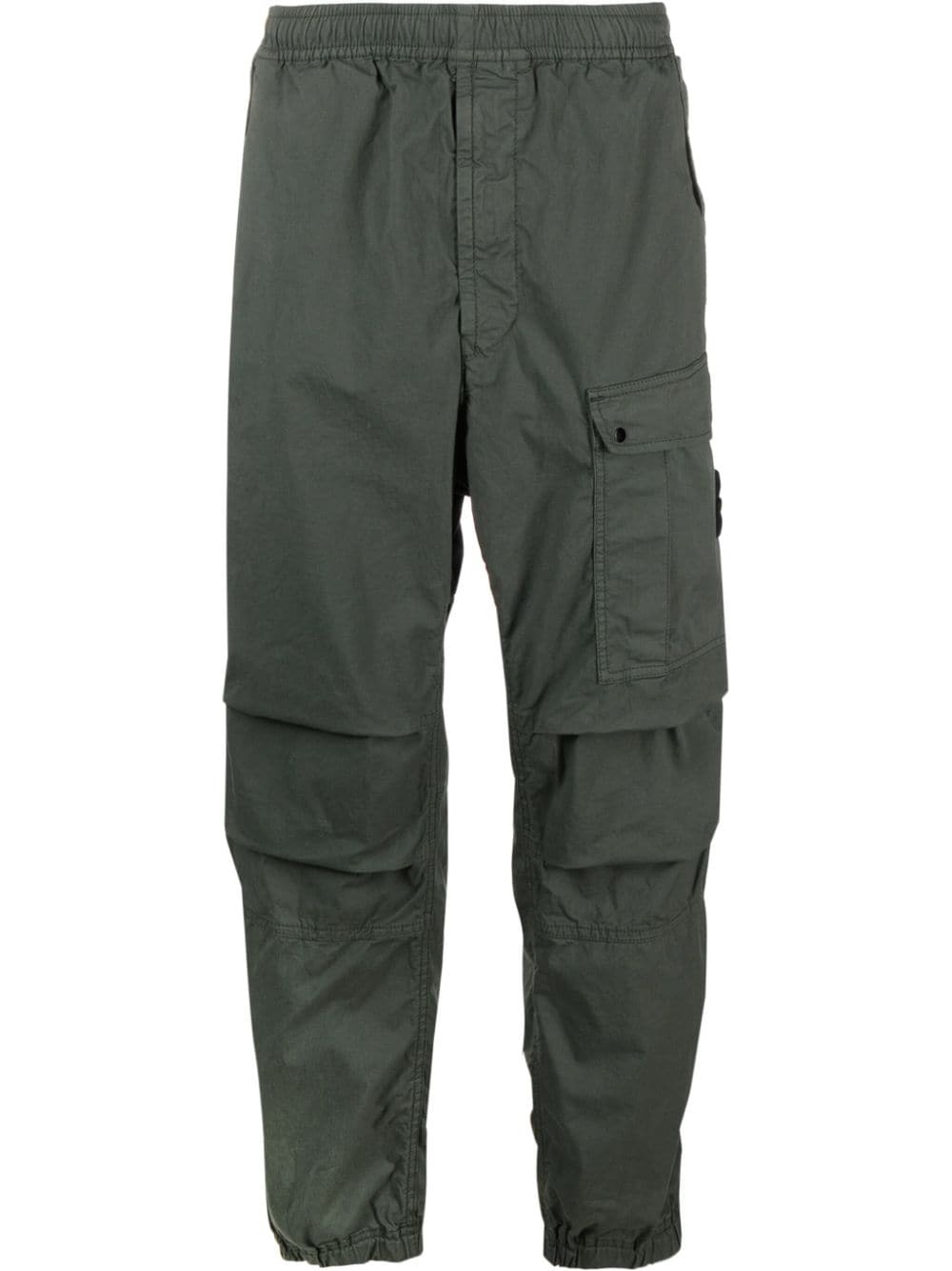 Stone Island Broek met Compass-logopatch - Groen