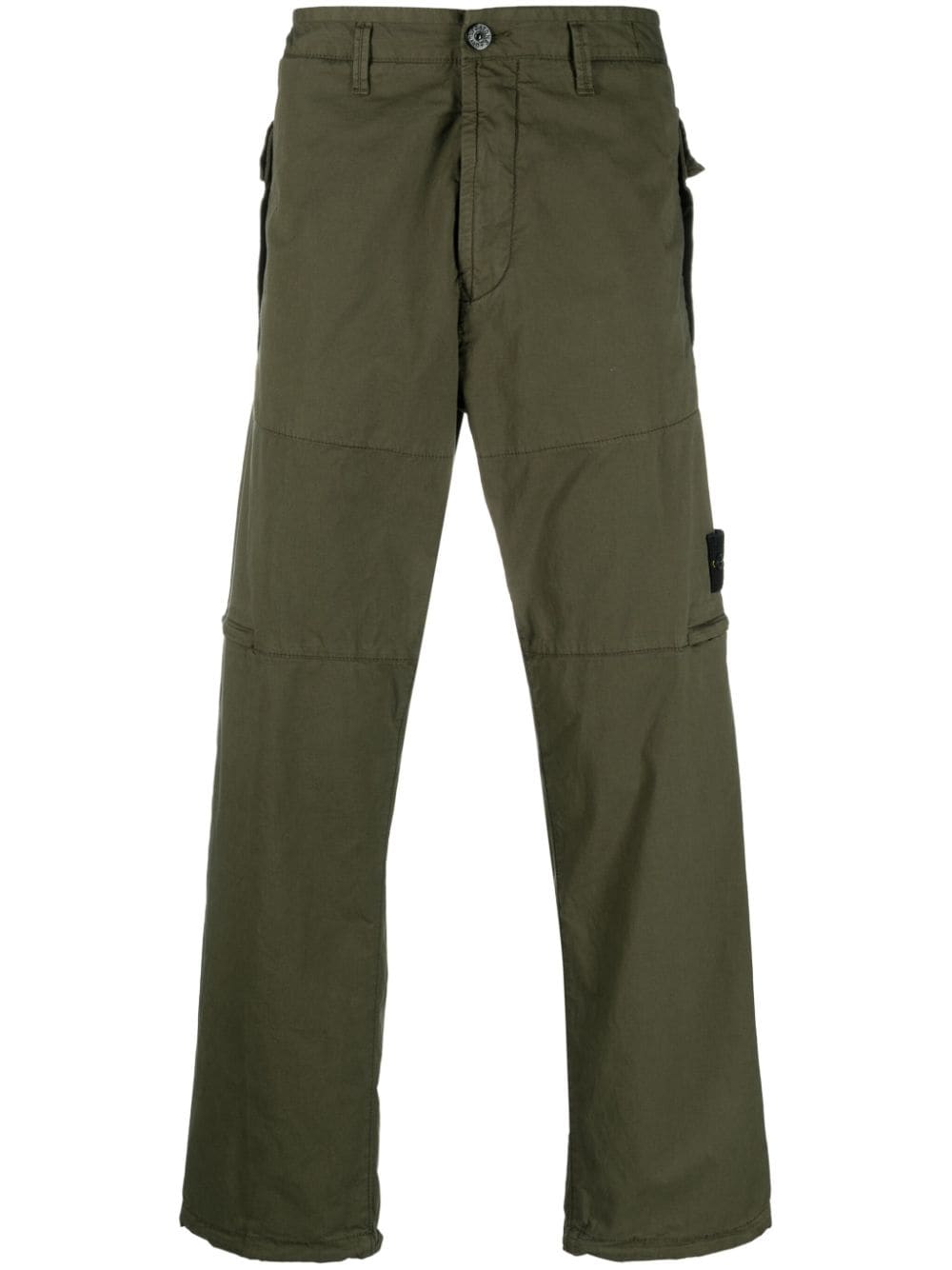 Stone Island Broek met Compass-logopatch - Groen