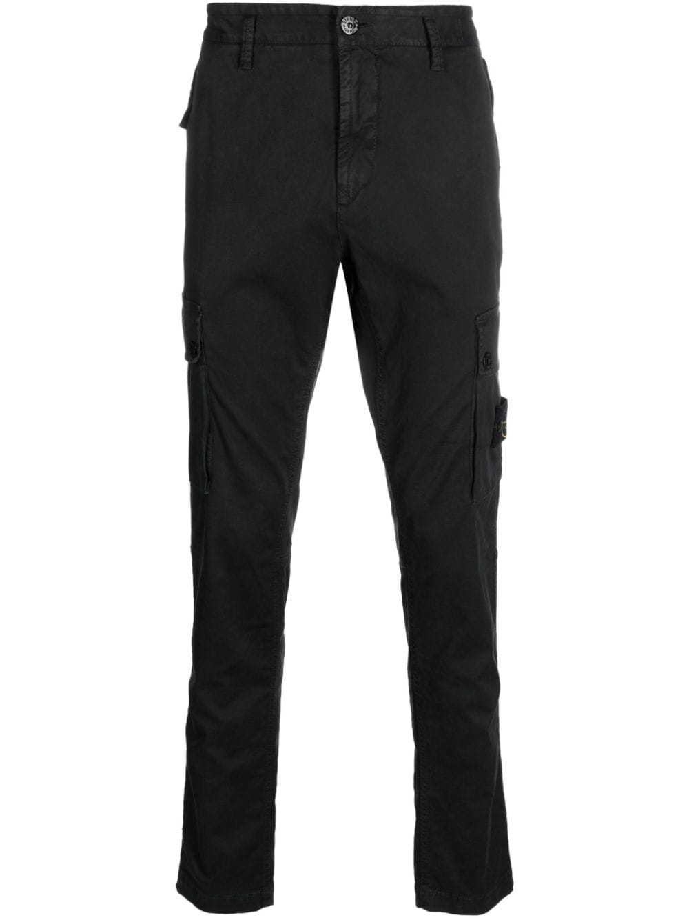 Stone Island Broek met Compass-logopatch - Zwart