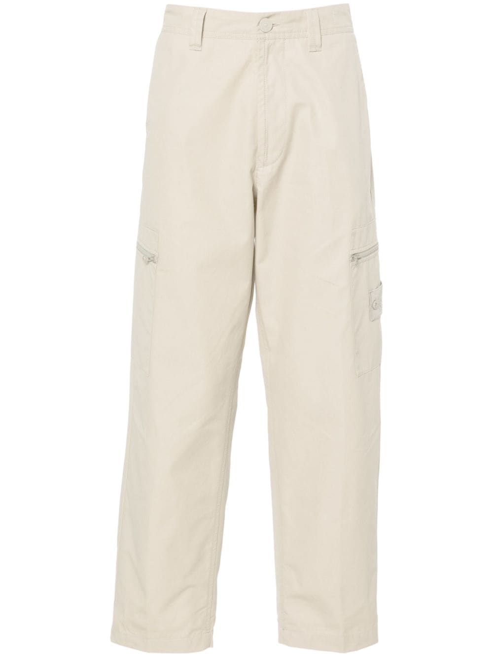 Stone Island Broek met Compass-logopatch en wijde pijpen - Beige