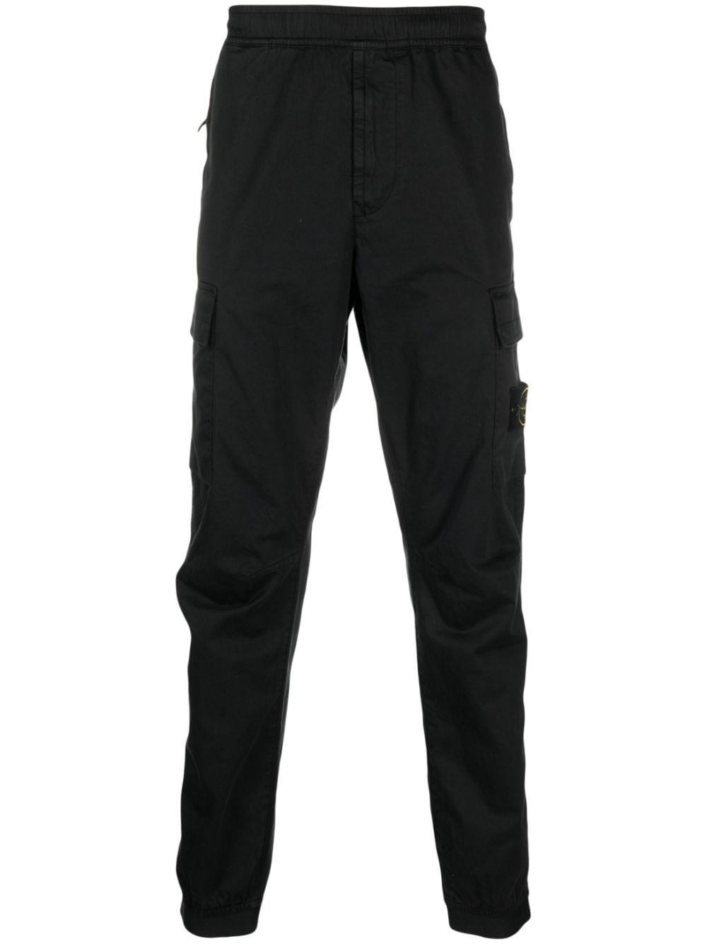 Stone Island Broek met logopatch - Zwart