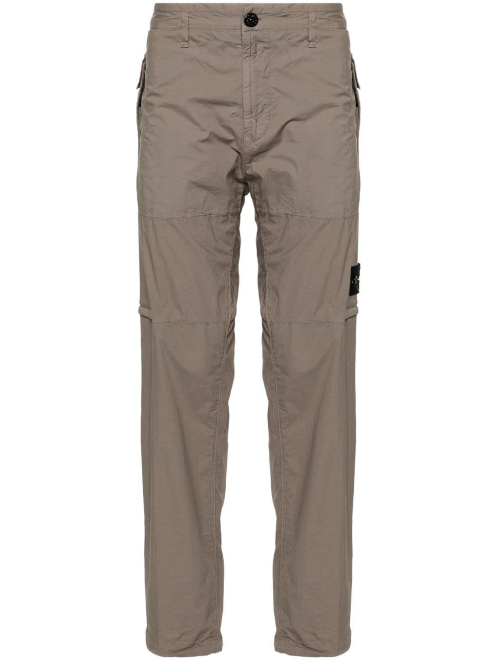 Stone Island Broek met toelopende pijpen en Compass-logopatch - Grijs