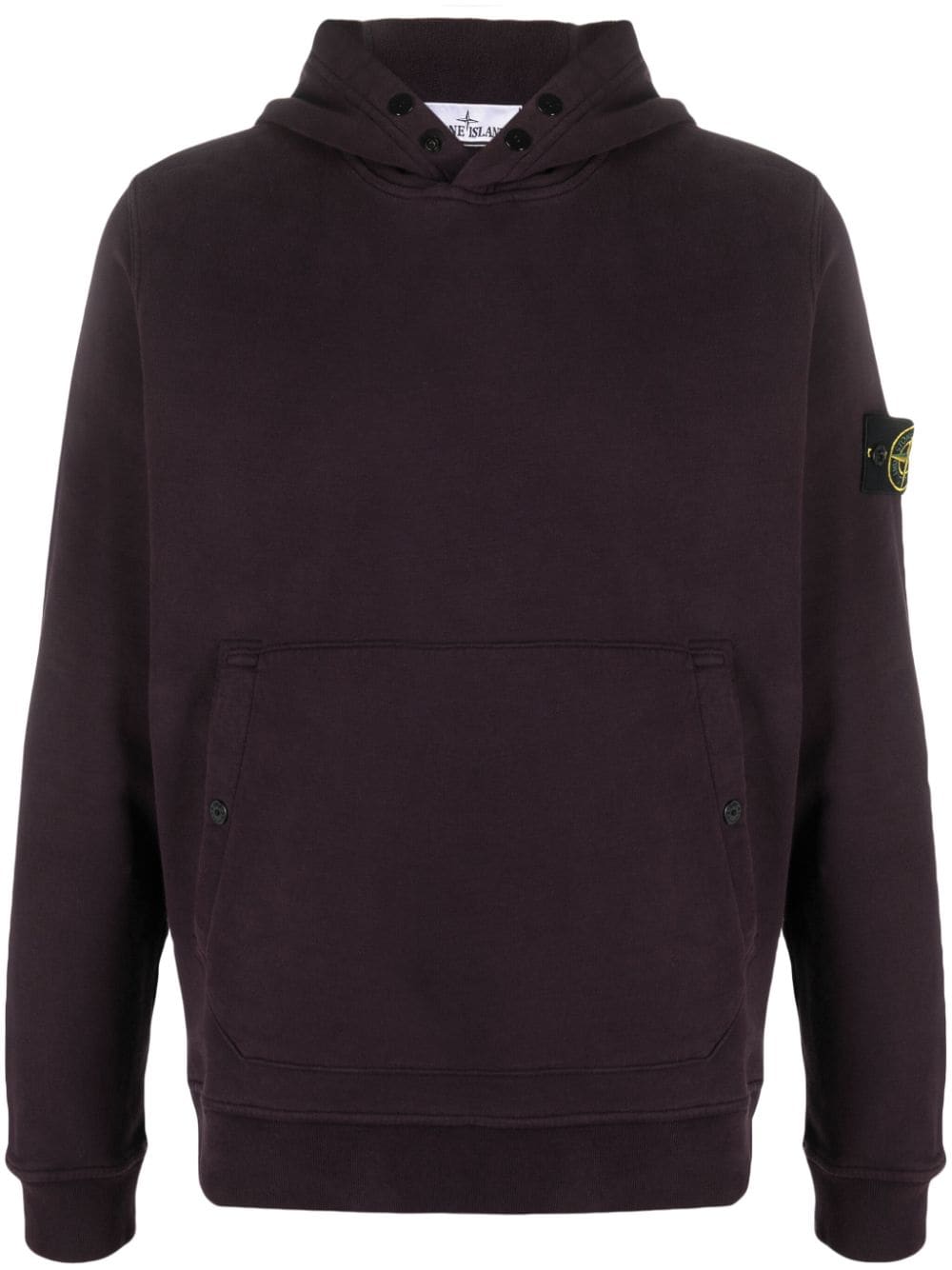 Stone Island Hoodie met Compass-logo - Paars