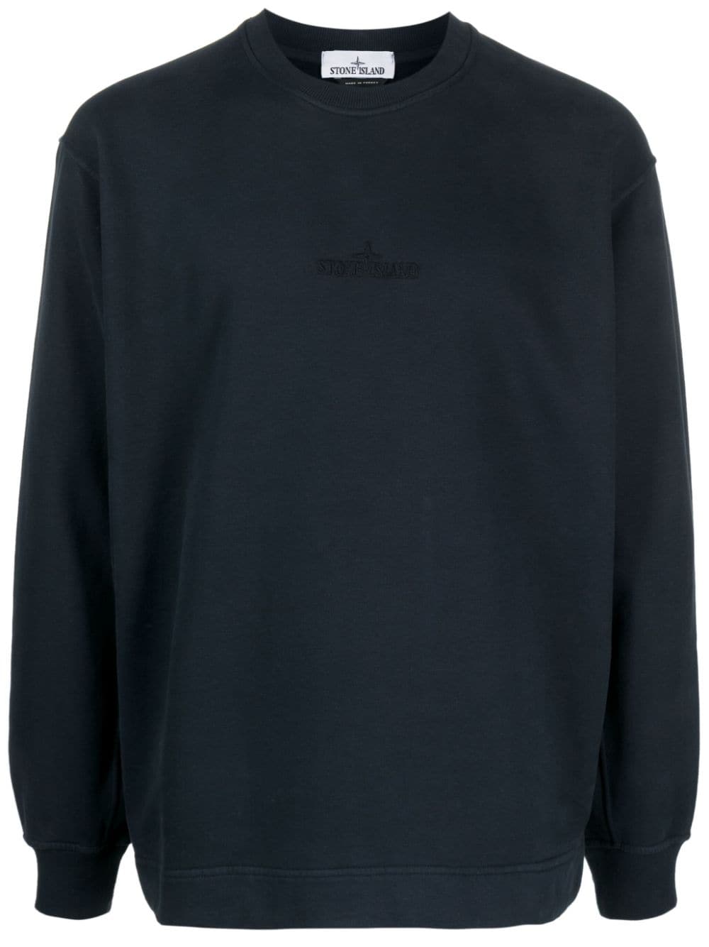 Stone Island Sweater met logoprint - Blauw