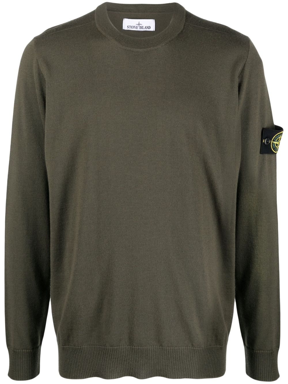 Stone Island Trui met Compass-logopatch - Groen