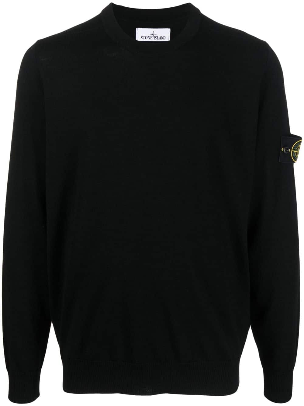 Stone Island Trui met Compass-logopatch - Zwart