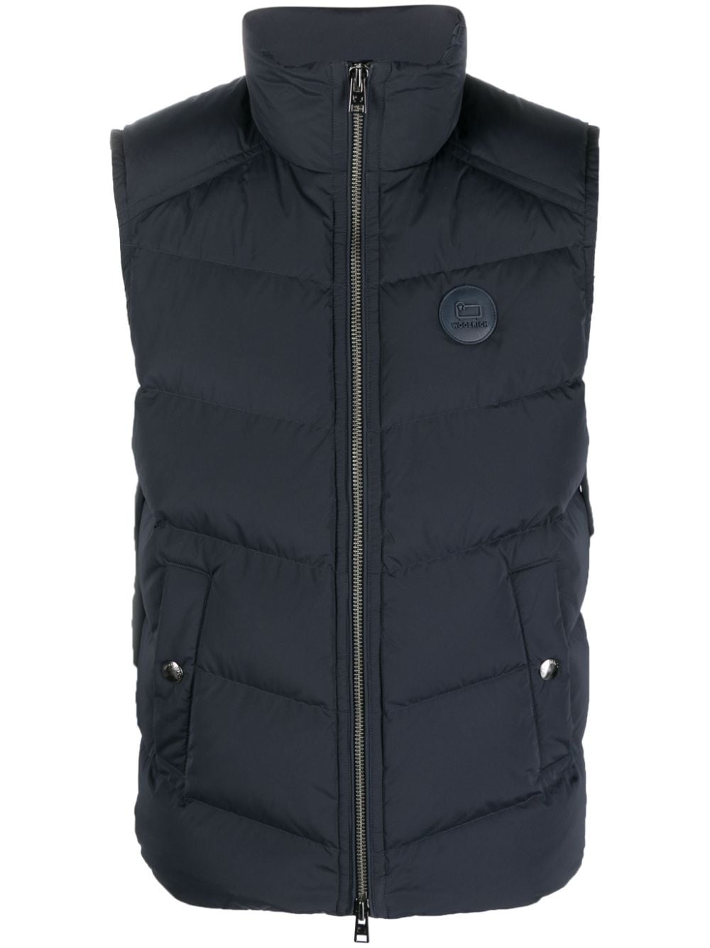 Woolrich Bodywarmer met logopatch - Blauw