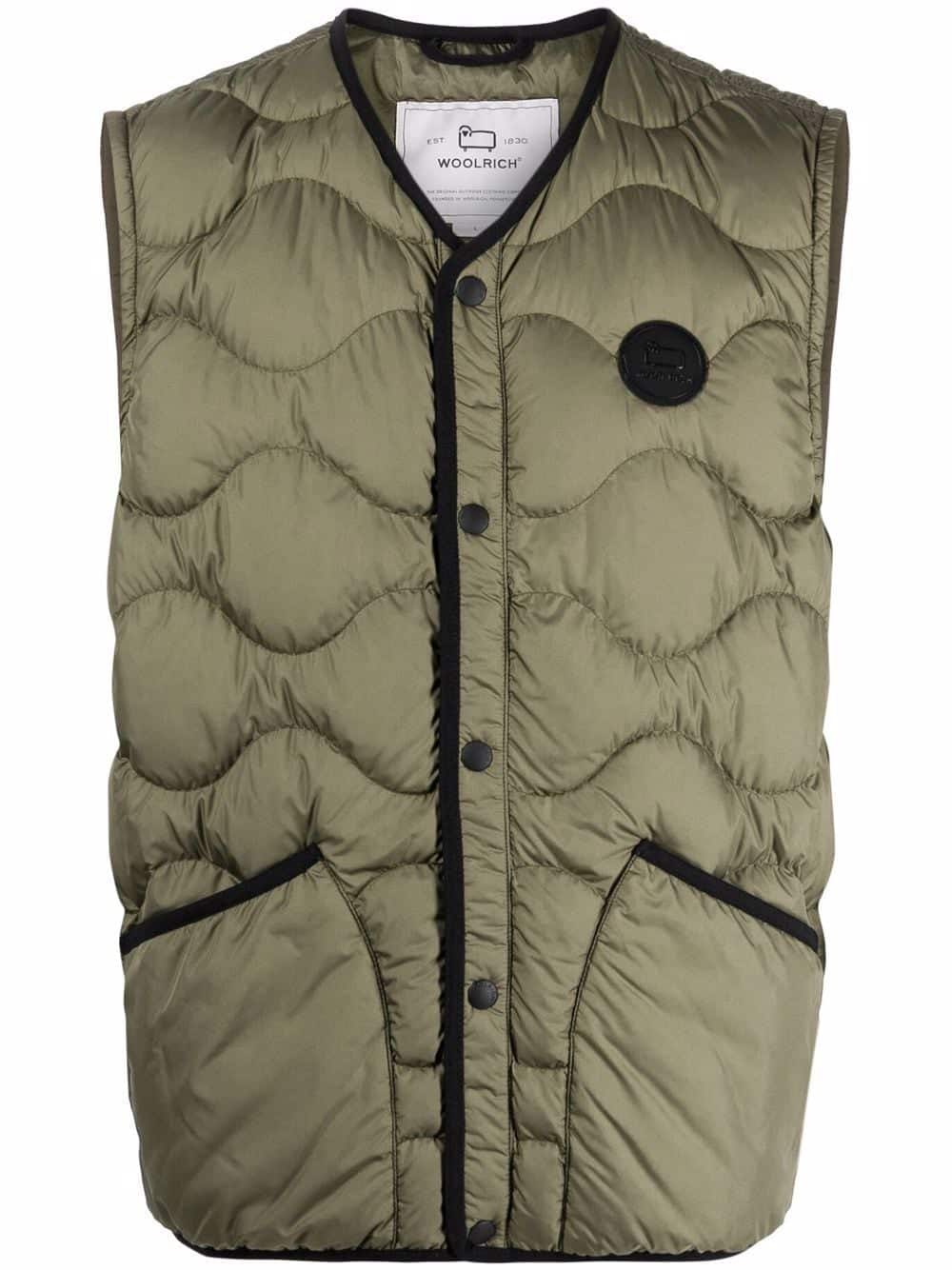 Woolrich Bodywarmer met logopatch - Groen