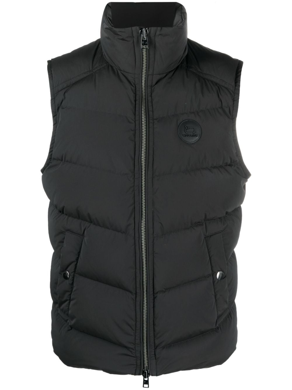 Woolrich Bodywarmer met logopatch - Zwart