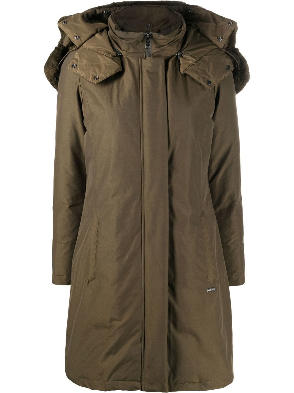 Woolrich Parka met strik - Groen