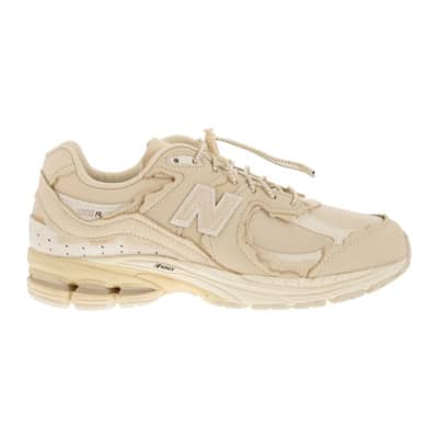 2002R Heren Sneakers van Leer New Balance , Beige , Heren