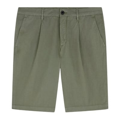 440 Oliva Linnen Bermuda Shorts Paul & Shark , Green , Heren