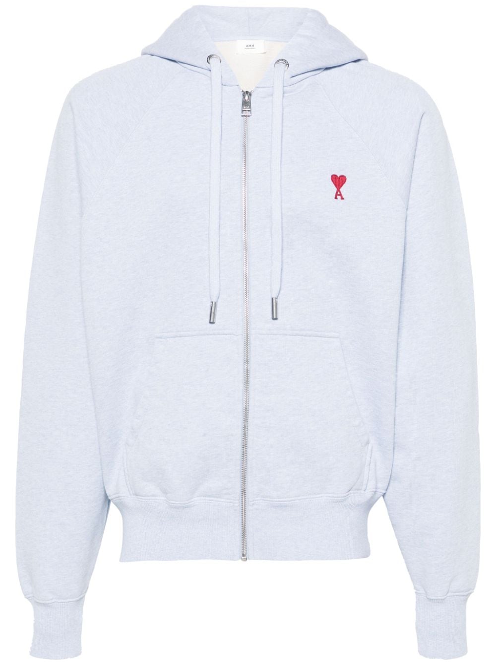 AMI Paris Hoodie met geborduurd logo - Blauw