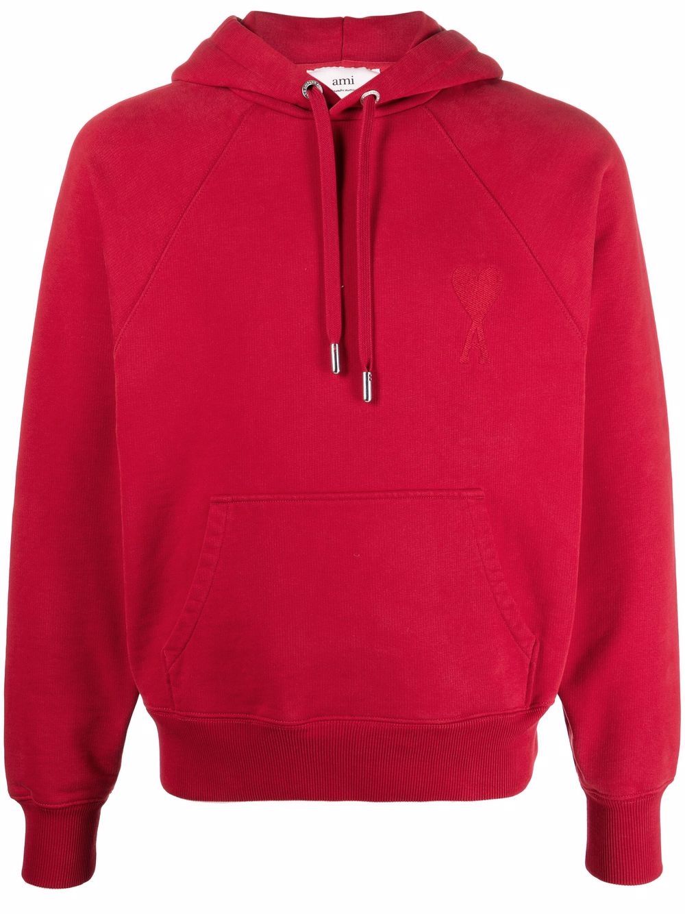 AMI Paris Hoodie met logo - Rood