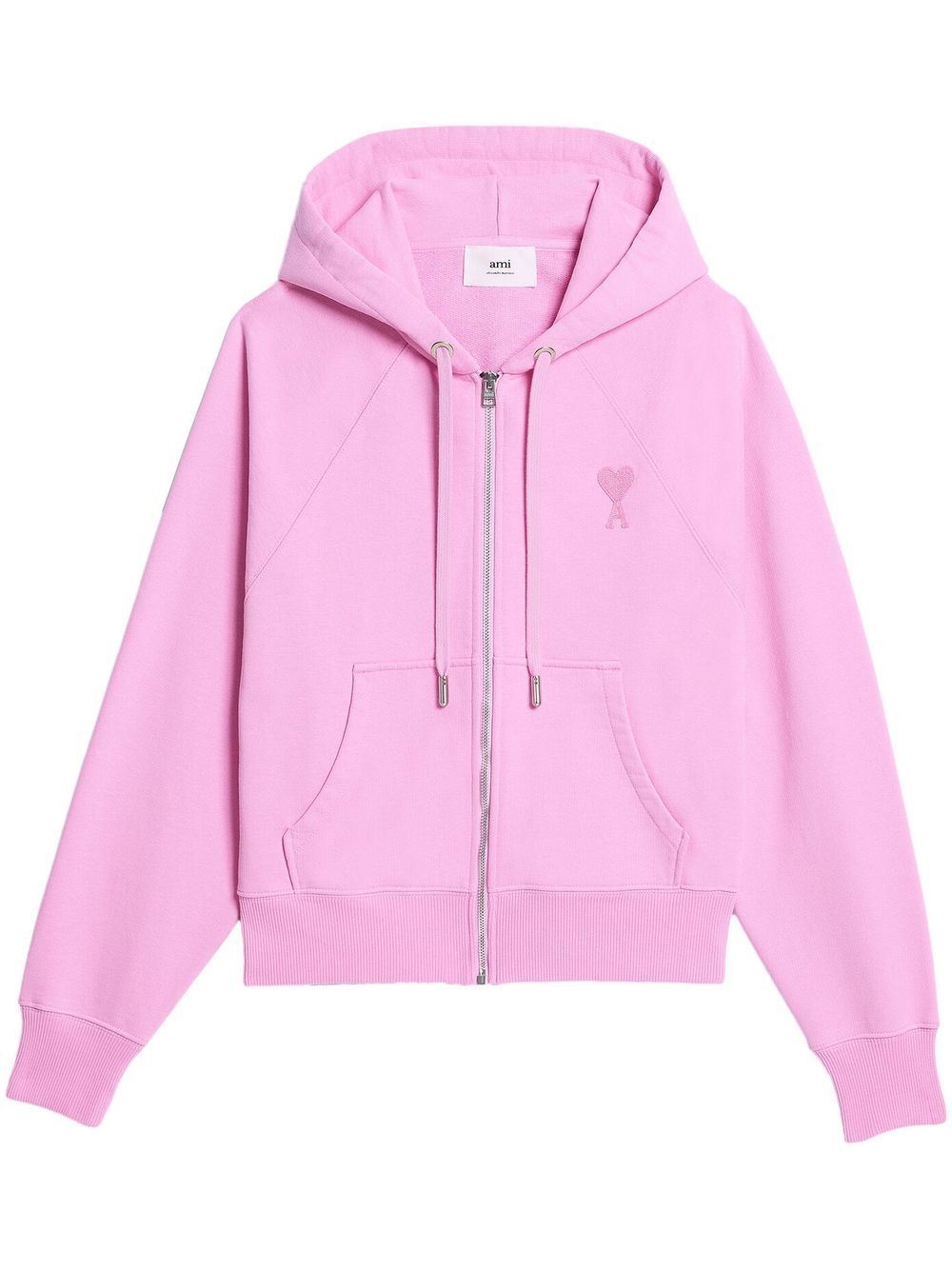 AMI Paris Hoodie met rits - Roze