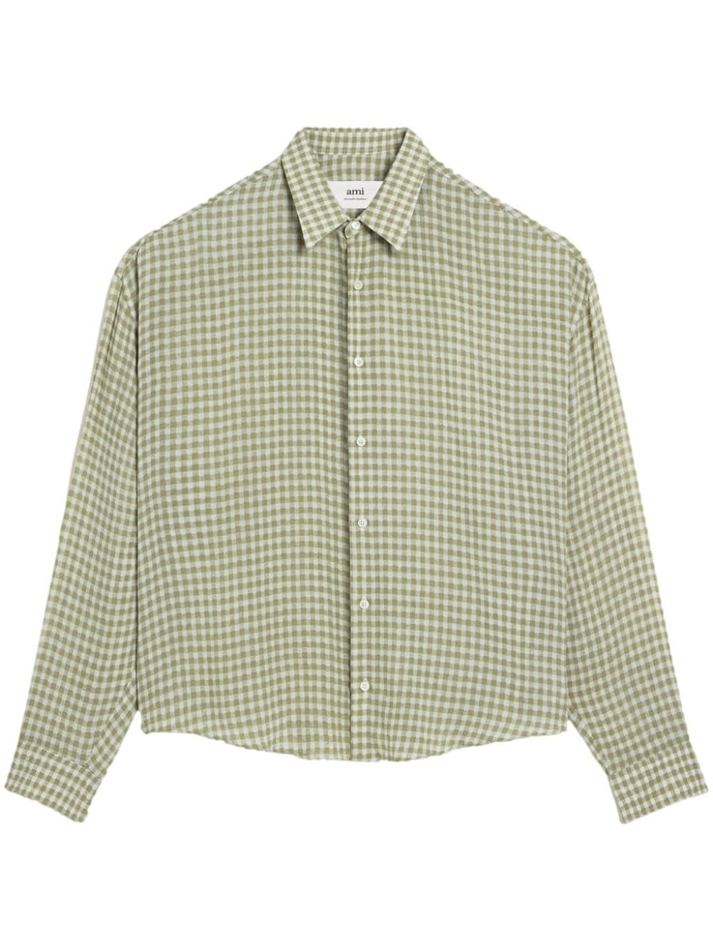 AMI Paris Shirt met gingham ruit - Groen