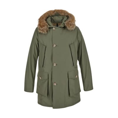 Afneembare Bont Parka Jas Woolrich , Green , Heren