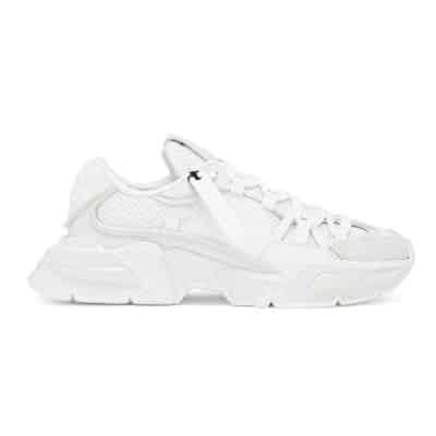 AirMaster Sneakers met Contrastinzetten Dolce & Gabbana , White , Heren