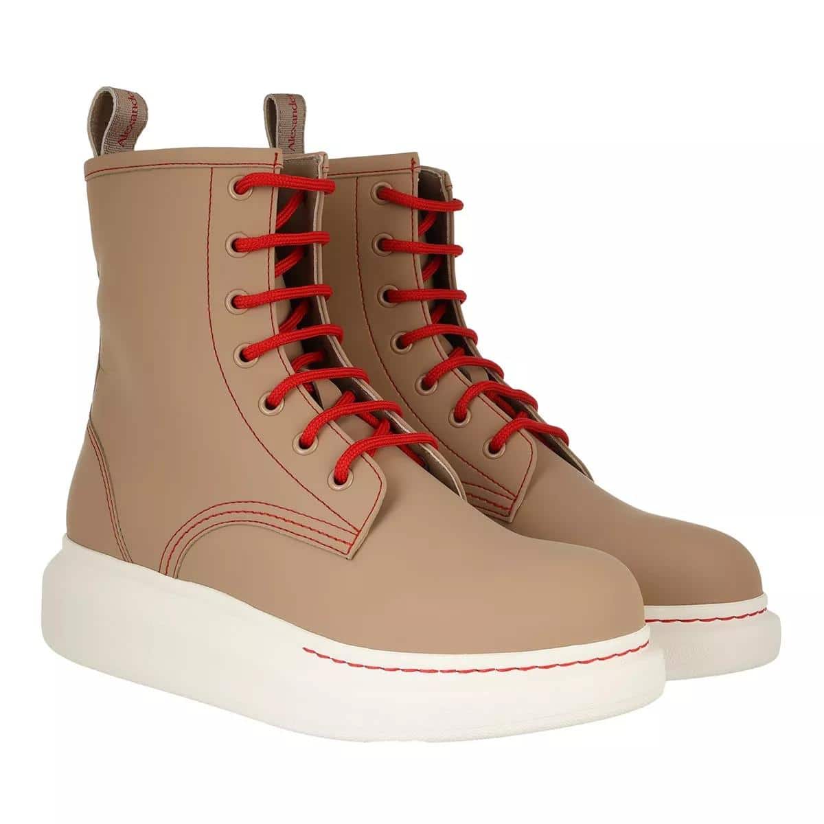 Alexander McQueen Sneakers - Sneakers Leather in beige