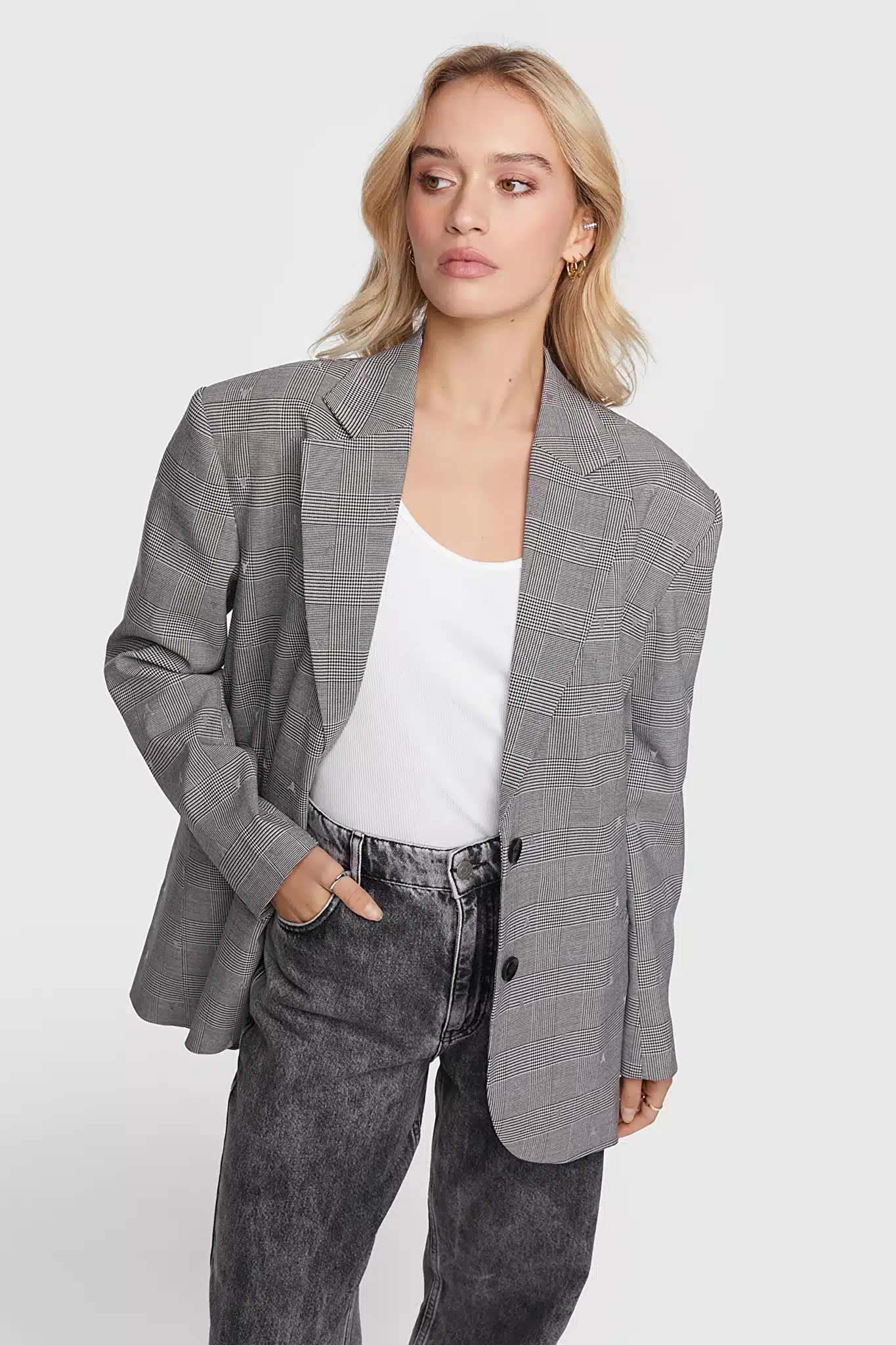 Alix The Label 2312450405 special checked blazer