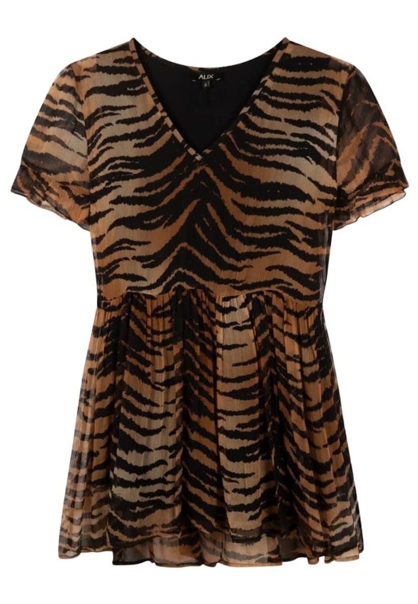 Alix The Label Tijger print jurk