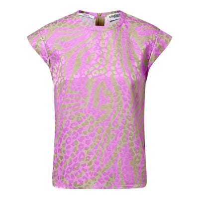 Animal Print Jacquard Top Essentiel Antwerp , Multicolor , Dames