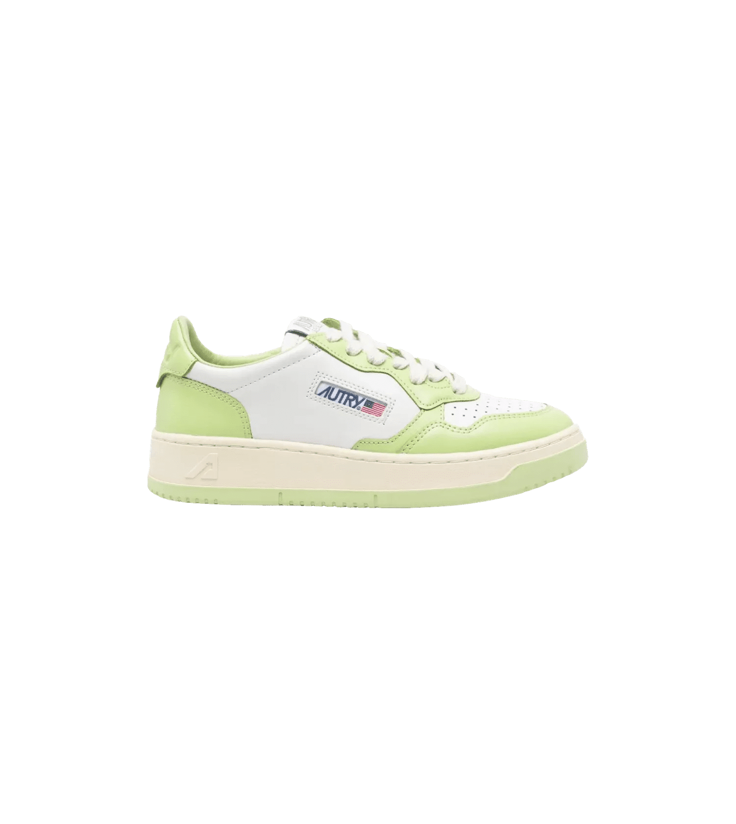 Autry International Sneakers - Autry AULW WB42 LEAT/LEAT WHT/SNAP GRN in groen