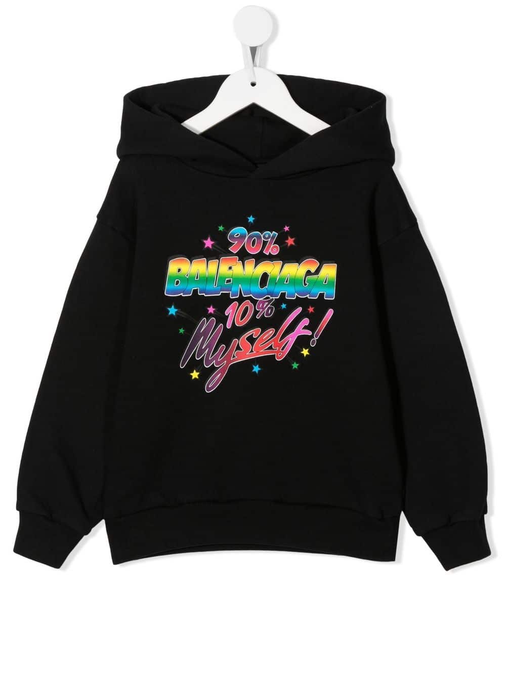 Balenciaga Kids Hoodie met logo - Zwart