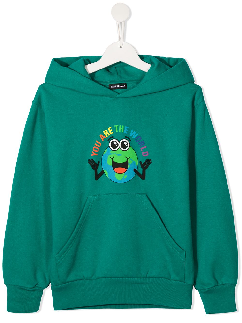 Balenciaga Kids Hoodie met print - Groen