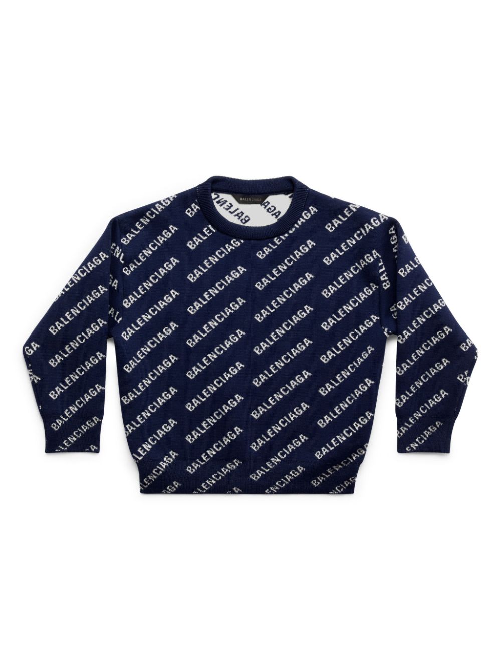 Balenciaga Kids Intarsia trui - Blauw