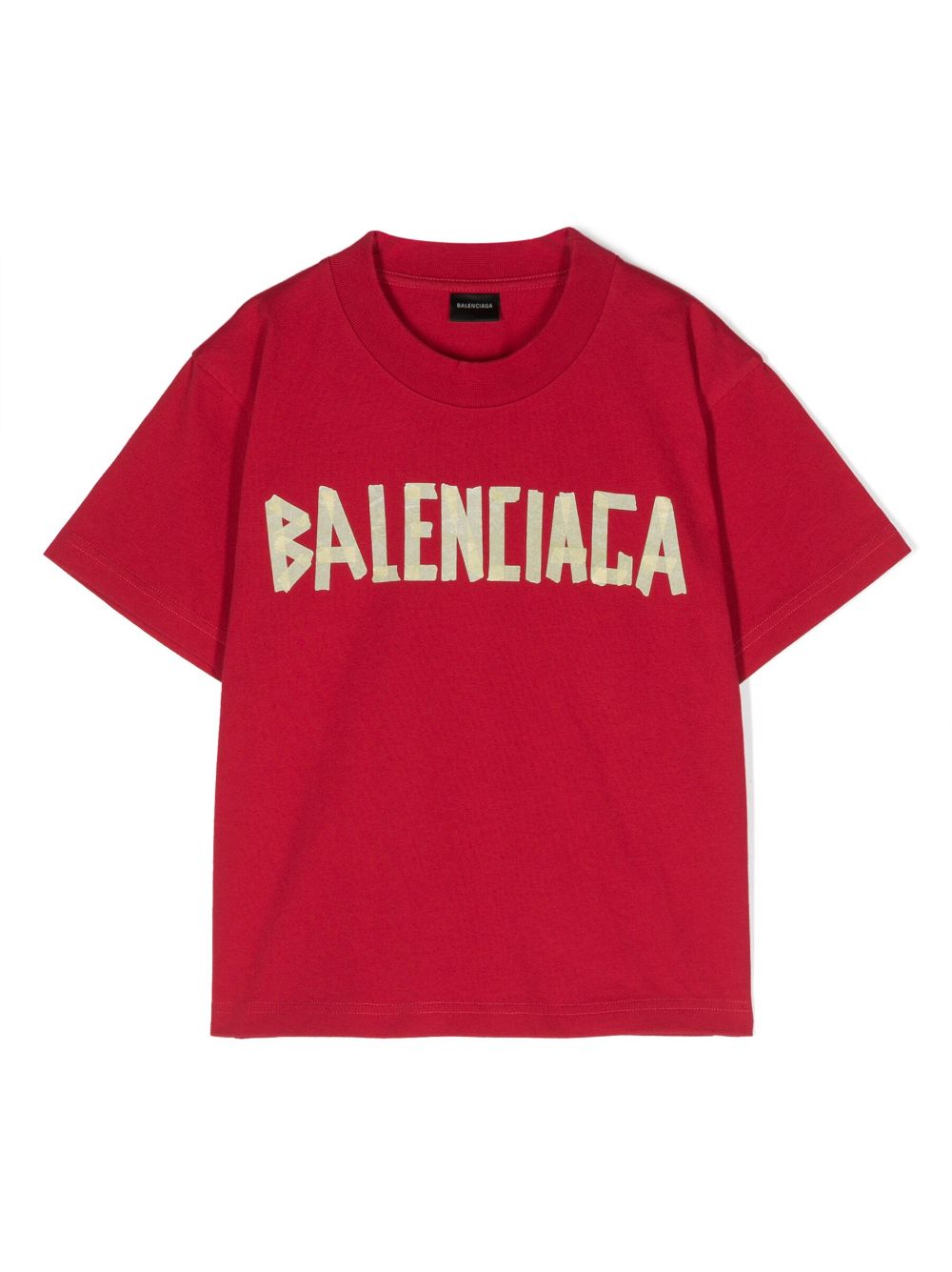 Balenciaga Kids T-shirt met logoprint - Rood