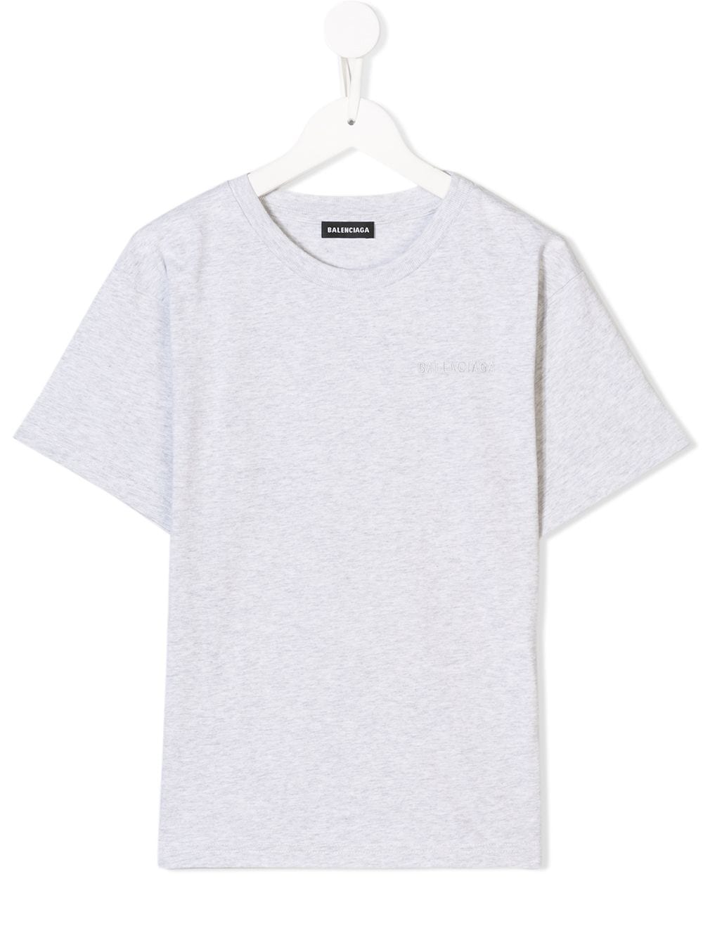 Balenciaga Kids geborduurd T-shirt met logo - Grijs