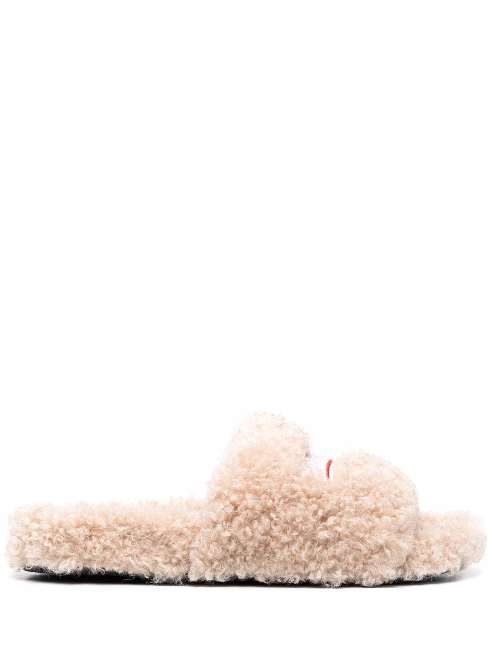 Balenciaga Slippers met imitatie lamswol - Beige