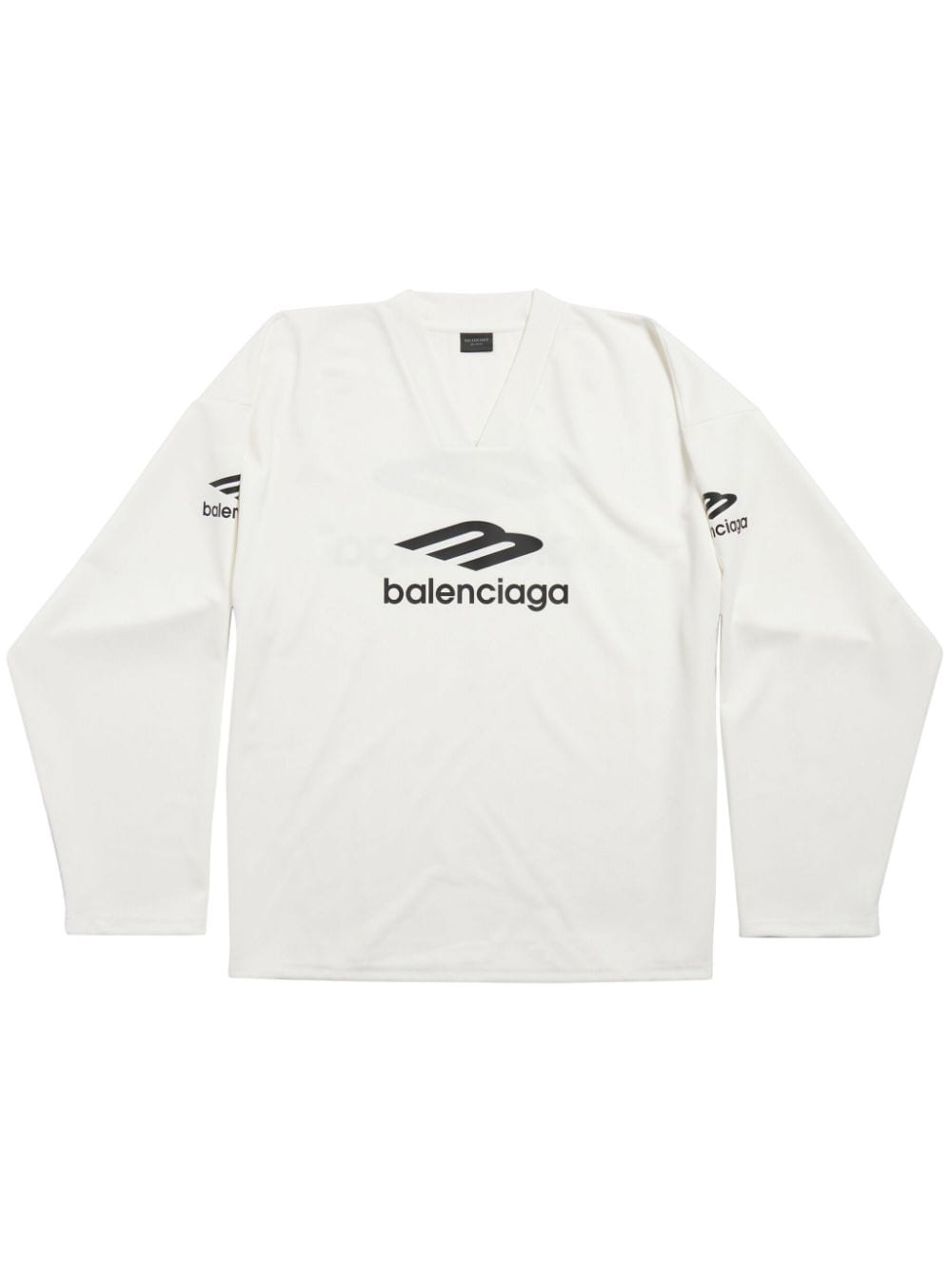 Balenciaga T-shirt met V-hals - Zwart