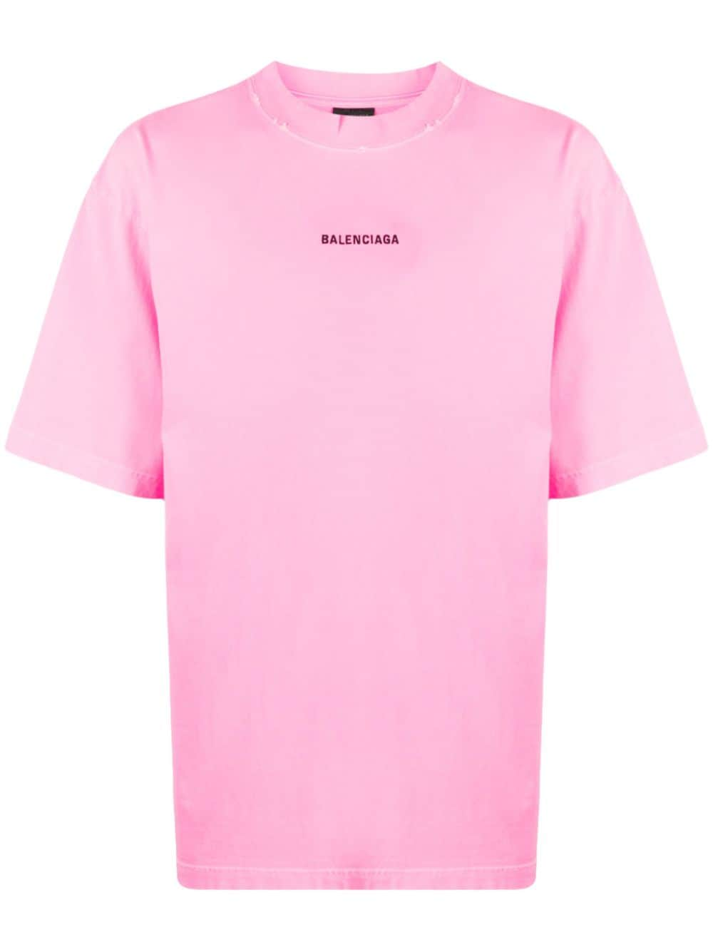 Balenciaga T-shirt met logoprint - Roze